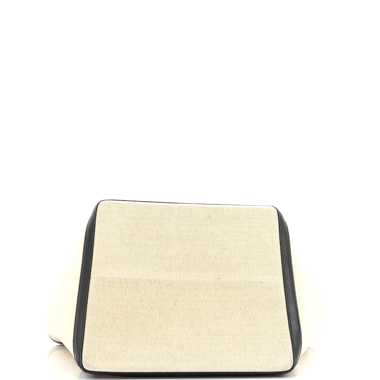 Vertical Square Cabas Tote Canvas with Leather Large - Deep Luxury