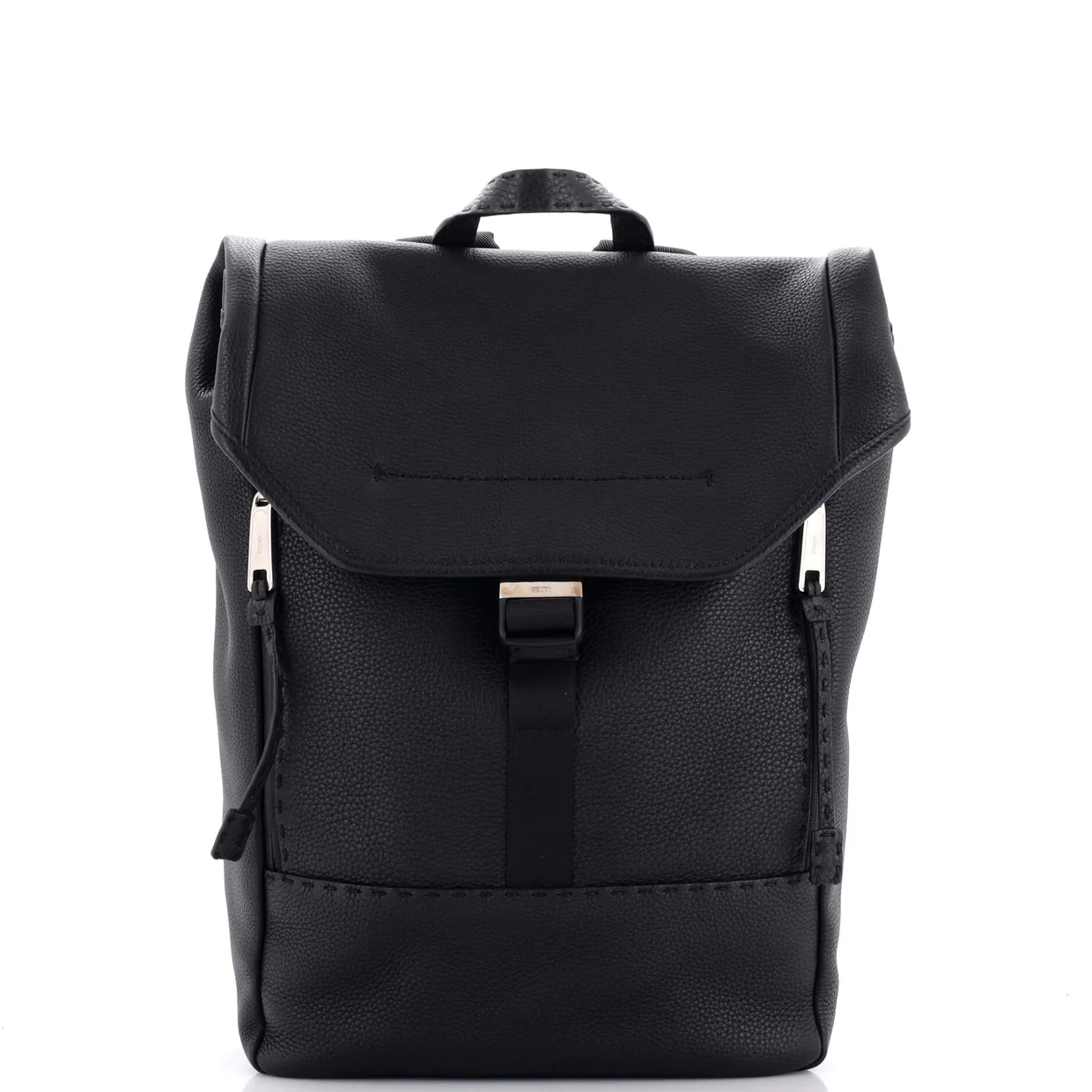 Selleria Flap Buckle Backpack Leather Mediium - Deep Luxury