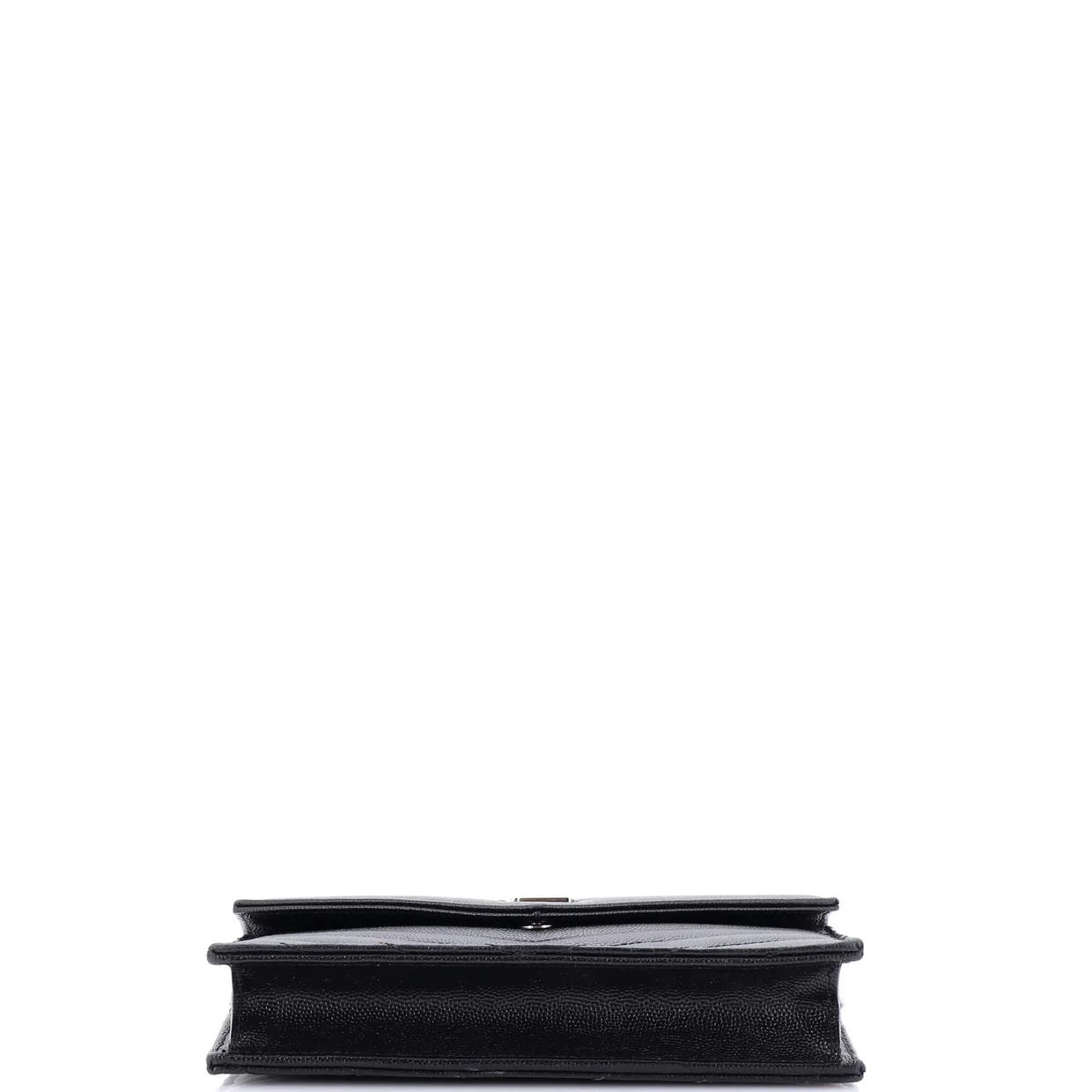 Classic Monogram Wallet on Chain Matelasse Chevron Leather Small - Deep Luxury