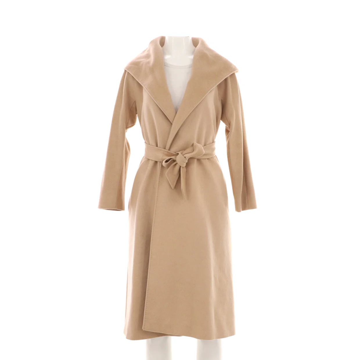 Women's Belted Wrap Long Coat Cashmere - Deep Luxury