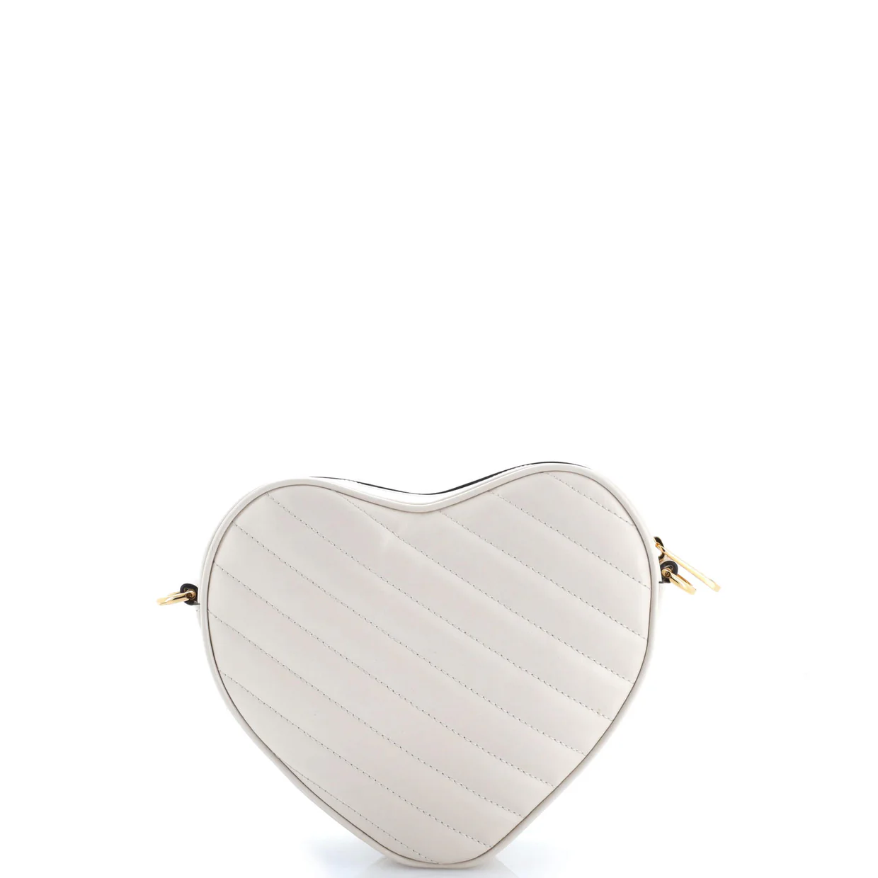 Interlocking G Heart Shoulder Bag Diagonal Quilted Leather Mini - Deep Luxury