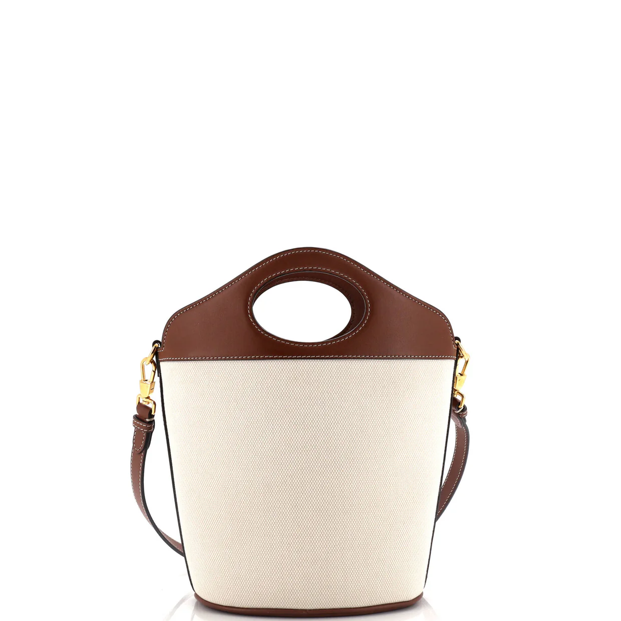 Pocket Bucket Bag Canvas with Leather Small - Deep Luxury