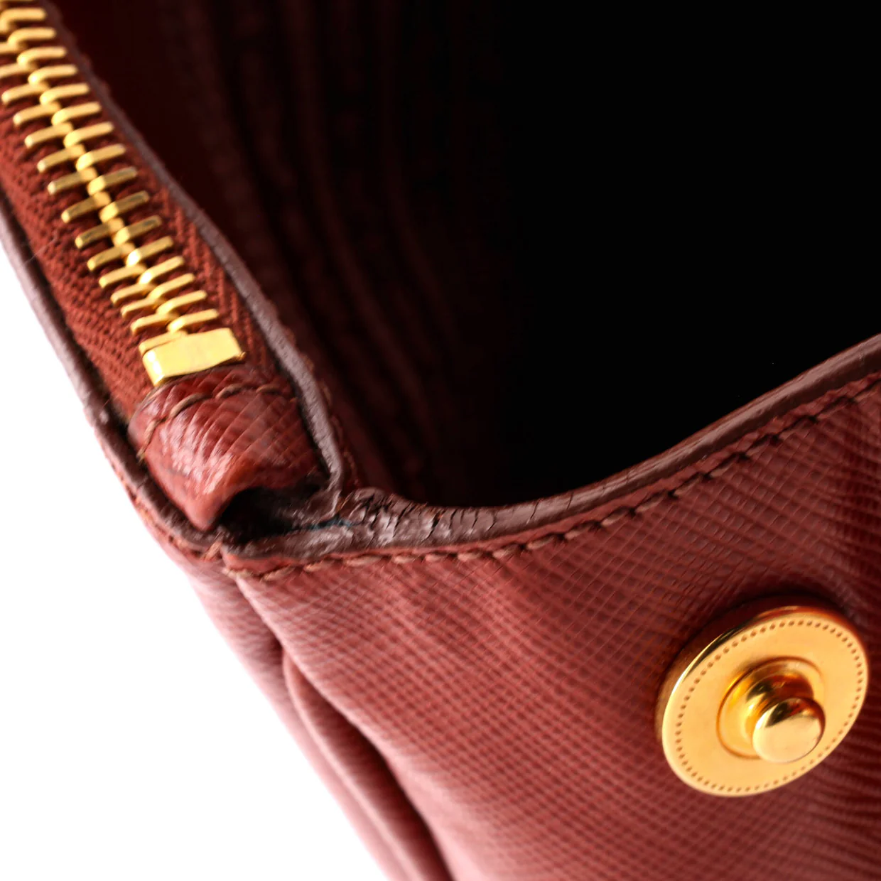Double Zip Lux Tote Saffiano Leather Large - Deep Luxury