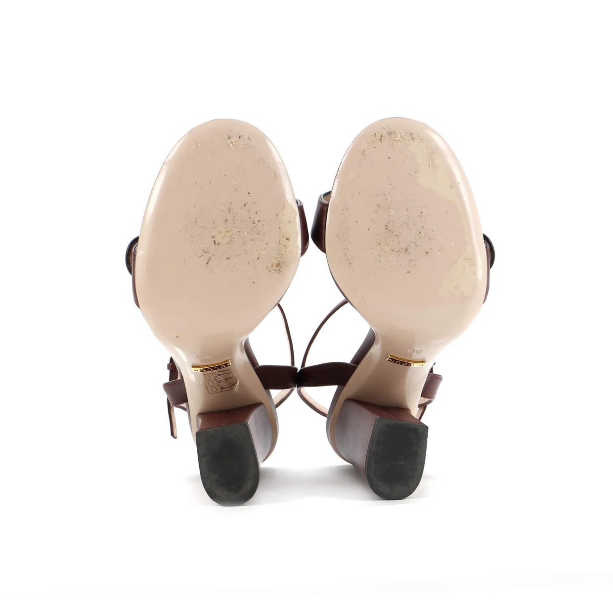 Women's GG Marmont Block Heel Sandals Leather - Deep Luxury