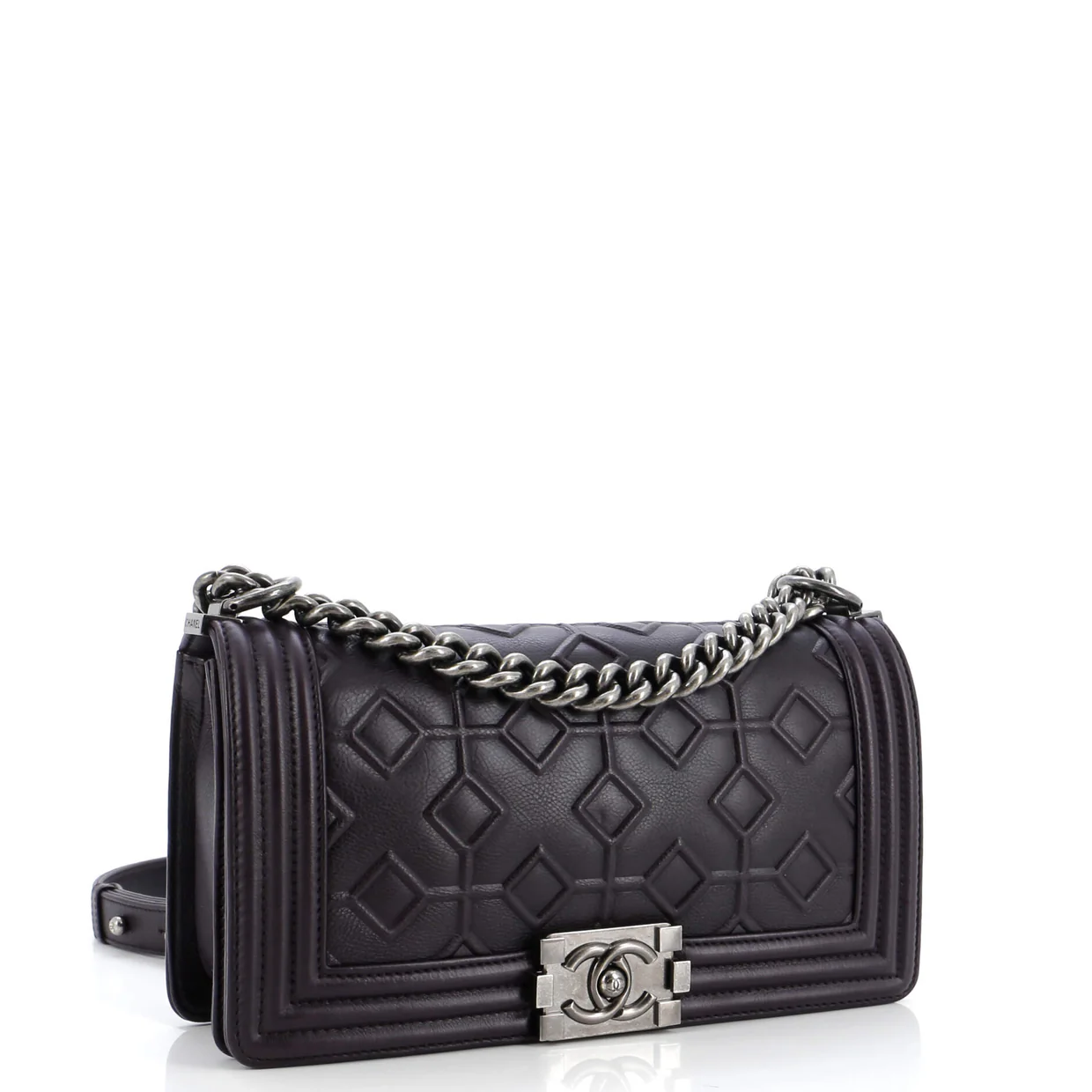 Arabesque Boy Flap Bag Embossed Calfskin Old Medium - Deep Luxury