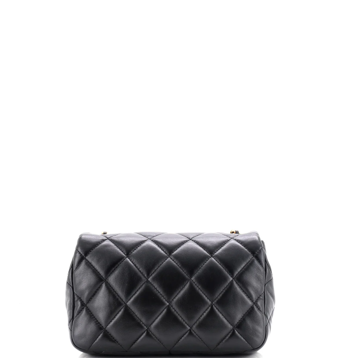 Quilt Metal Edge CC Flap Bag Quilted Lambskin Small - Deep Luxury