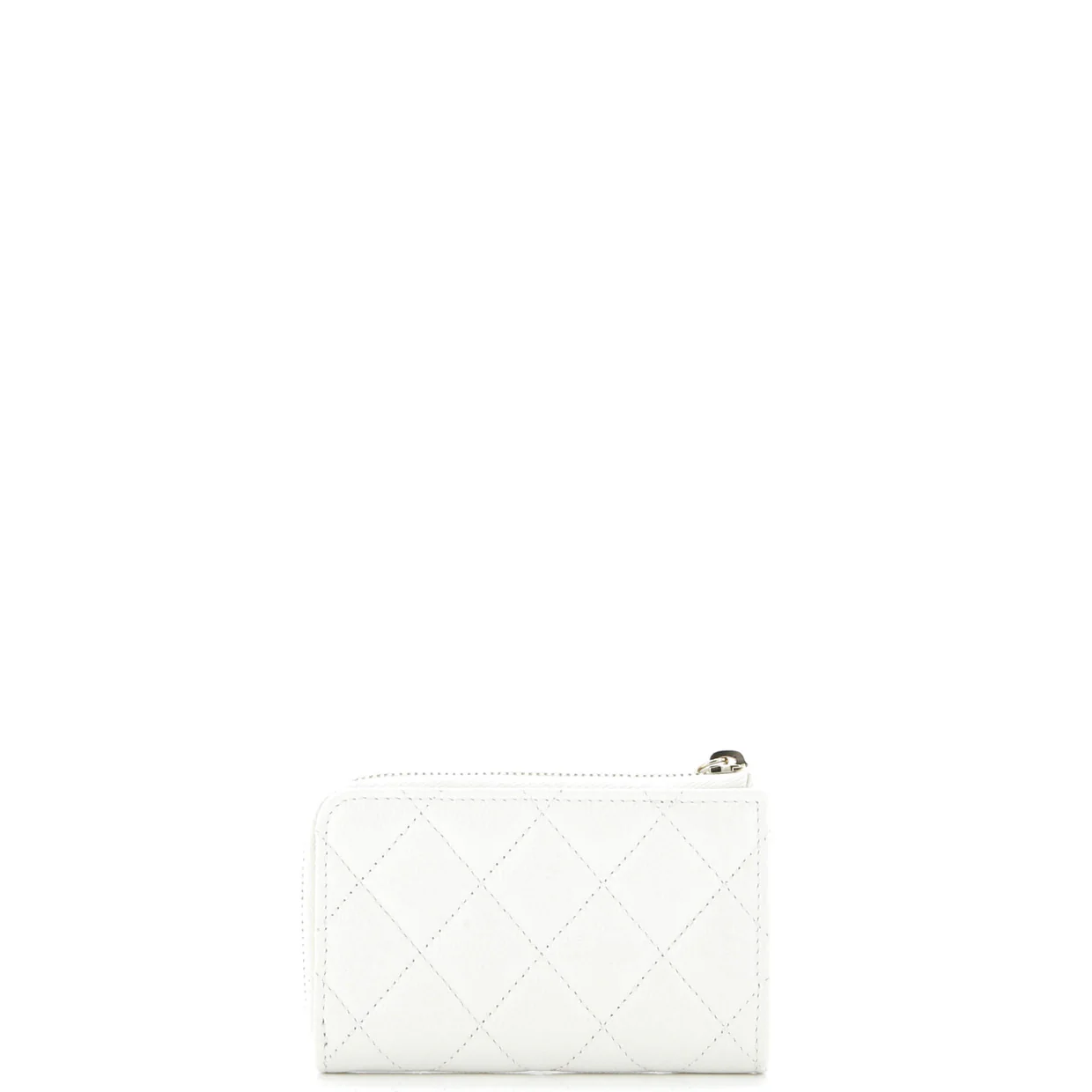 Zipped Key Holder Quilted Caviar - Deep Luxury