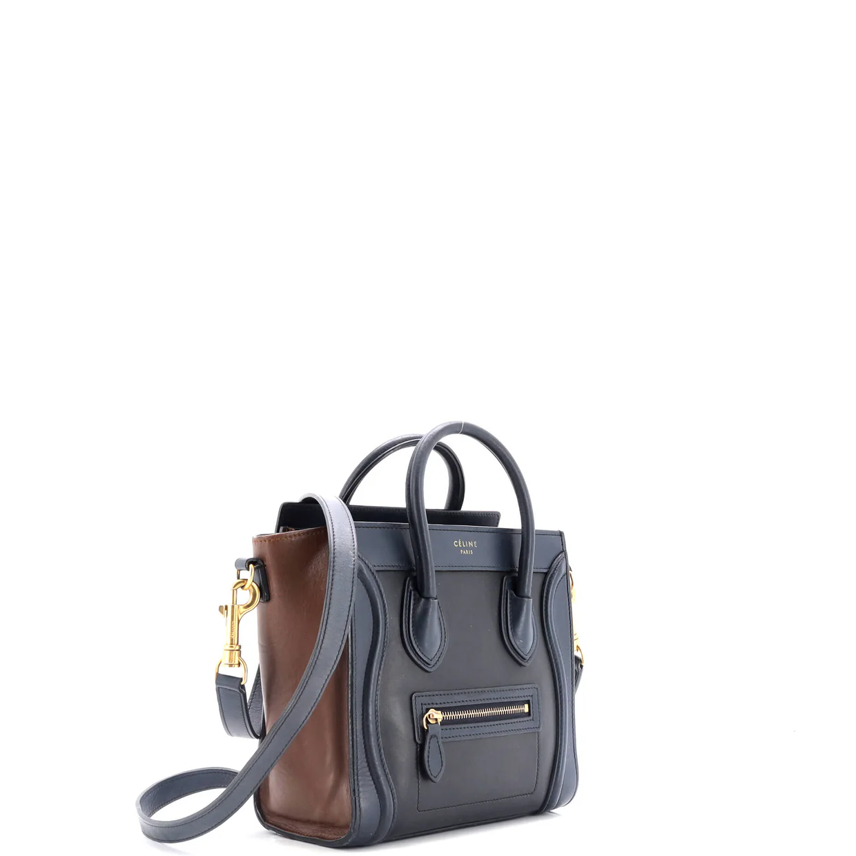 Tricolor Luggage Bag Leather Nano - Deep Luxury