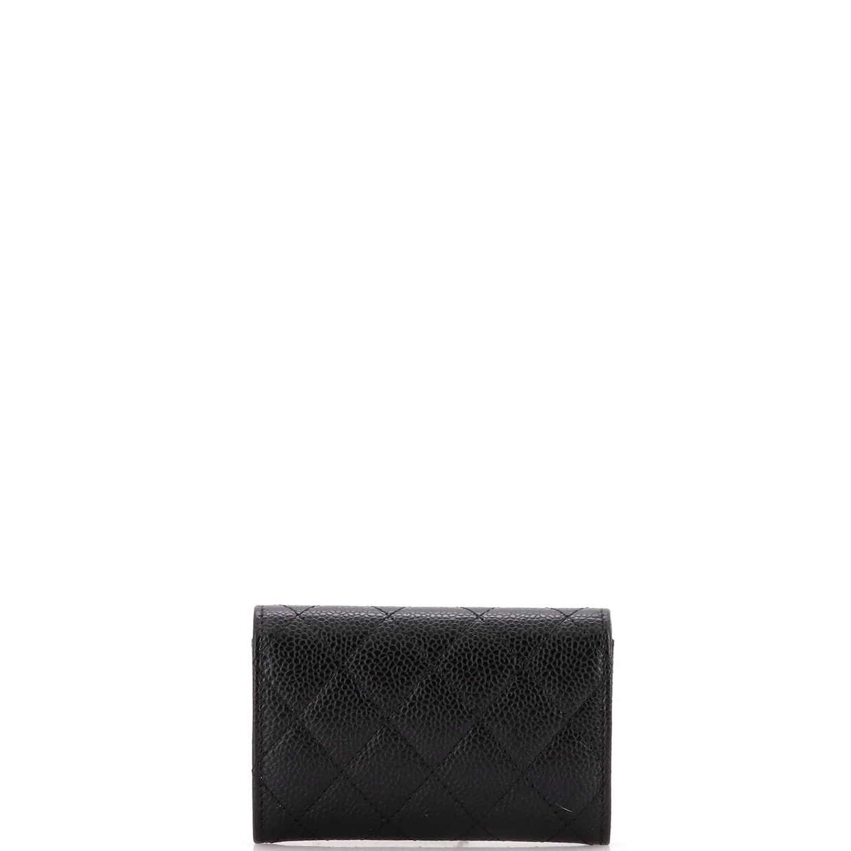 Classic Flap Card Holder Quilted Caviar - Deep Luxury