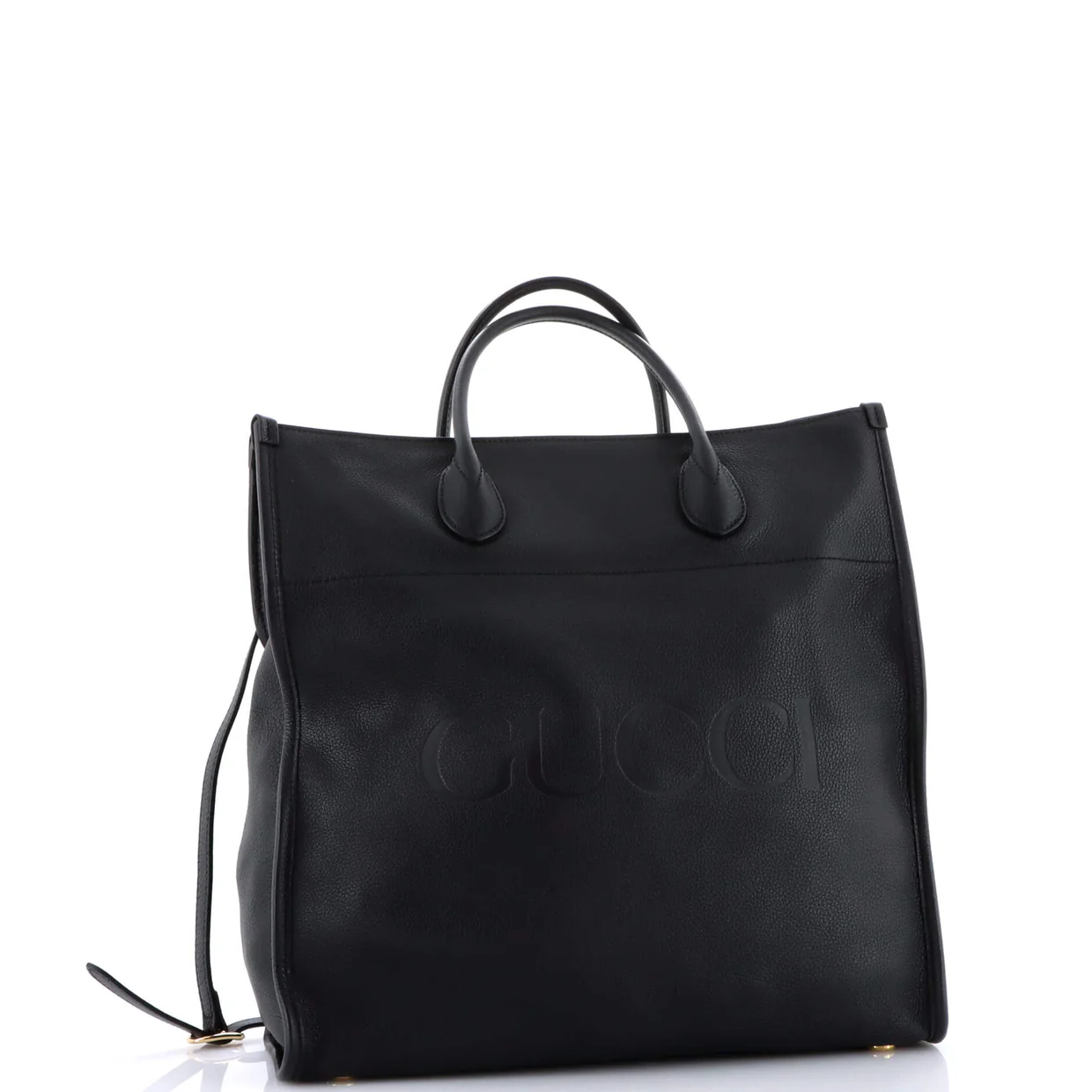 Logo Tote Embossed Leather Medium - Deep Luxury