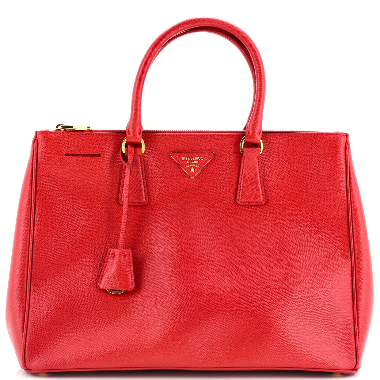 Double Zip Lux Tote Saffiano Leather Large - Deep Luxury