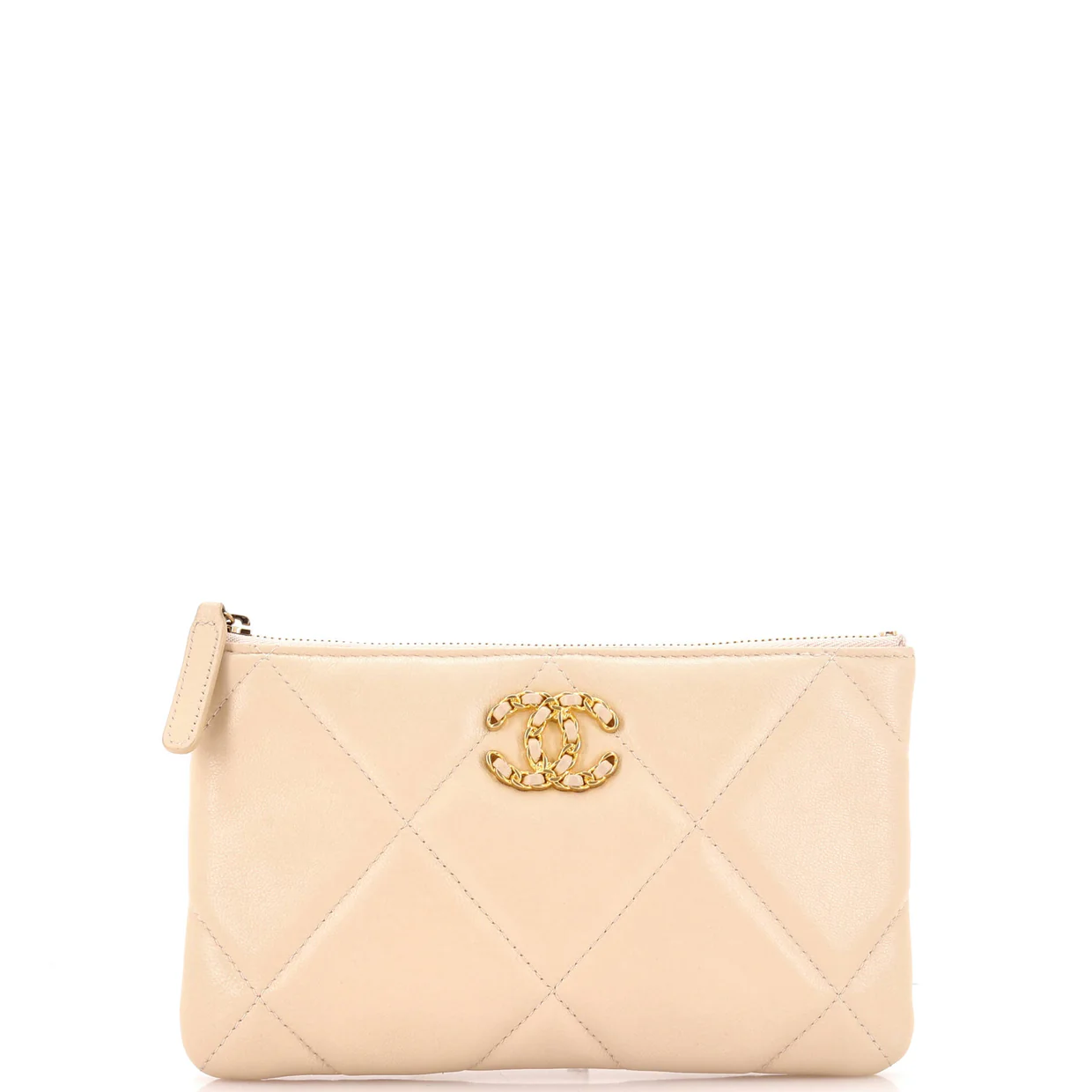 19 O Case Pouch Quilted Goatskin Small - Deep Luxury