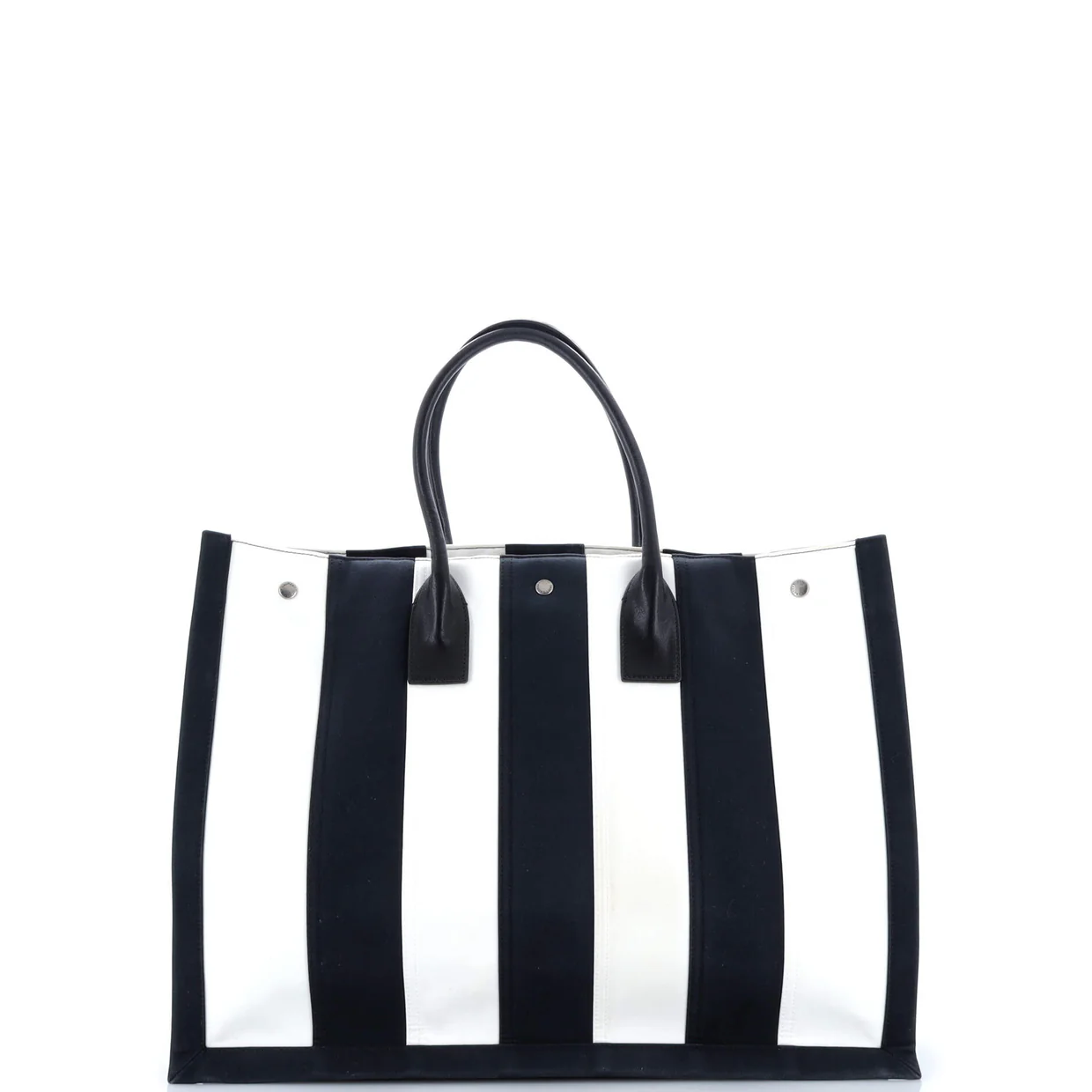 Noe Shopping Tote Striped Canvas Large - Deep Luxury