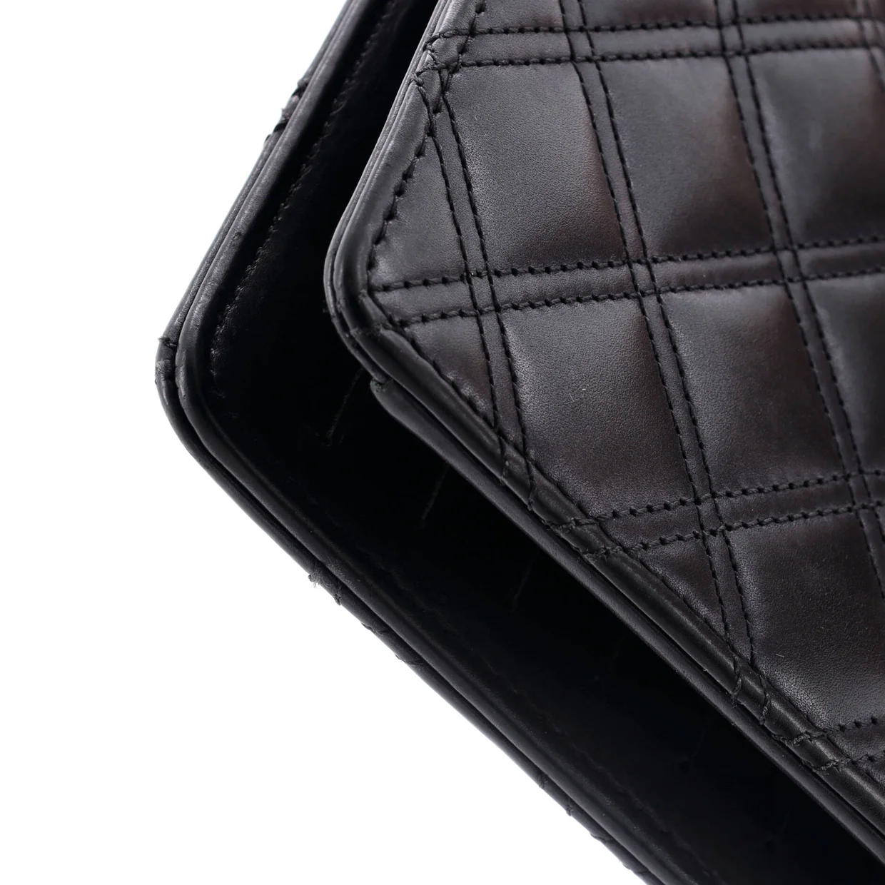 Double Stitch L-Yen Wallet Quilted Lambskin - Deep Luxury
