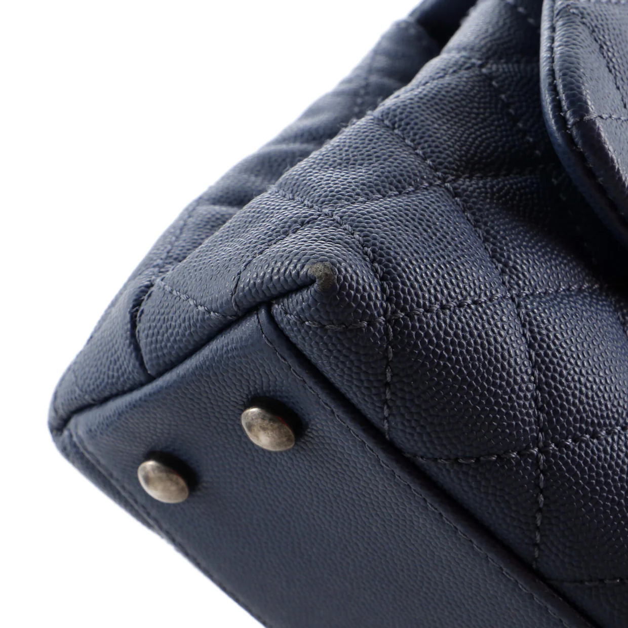 Coco Top Handle Bag Quilted Caviar Mini - Deep Luxury