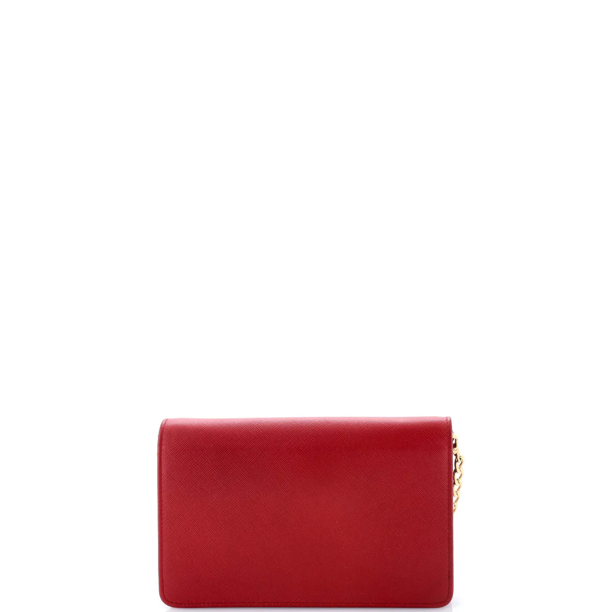 Monochrome Wallet on Chain Saffiano Leather Mini - Deep Luxury