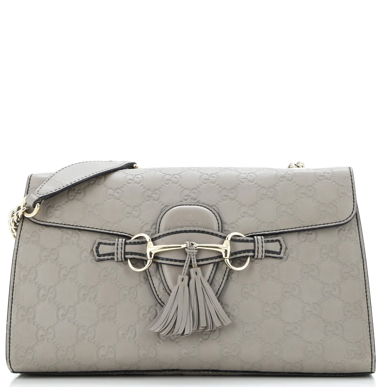 Emily Chain Flap Bag Guccissima Leather Medium - Deep Luxury