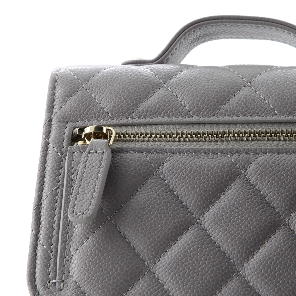 Business Affinity Flap Clutch with Chain Quilted Caviar - Deep Luxury