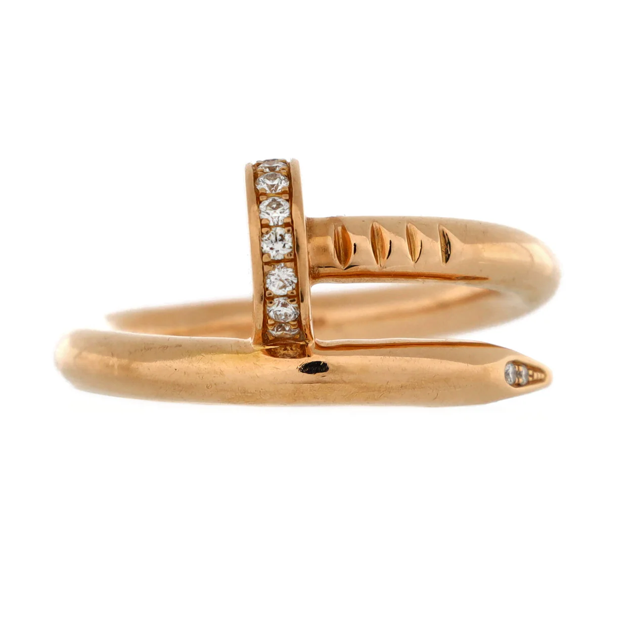 Juste un Clou Ring 18K Rose Gold and Diamonds - Deep Luxury