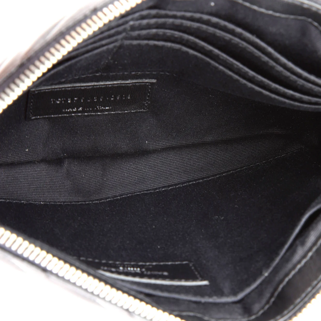 Classic Monogram Wristlet Pouch Matelasse Chevron Leather Small - Deep Luxury