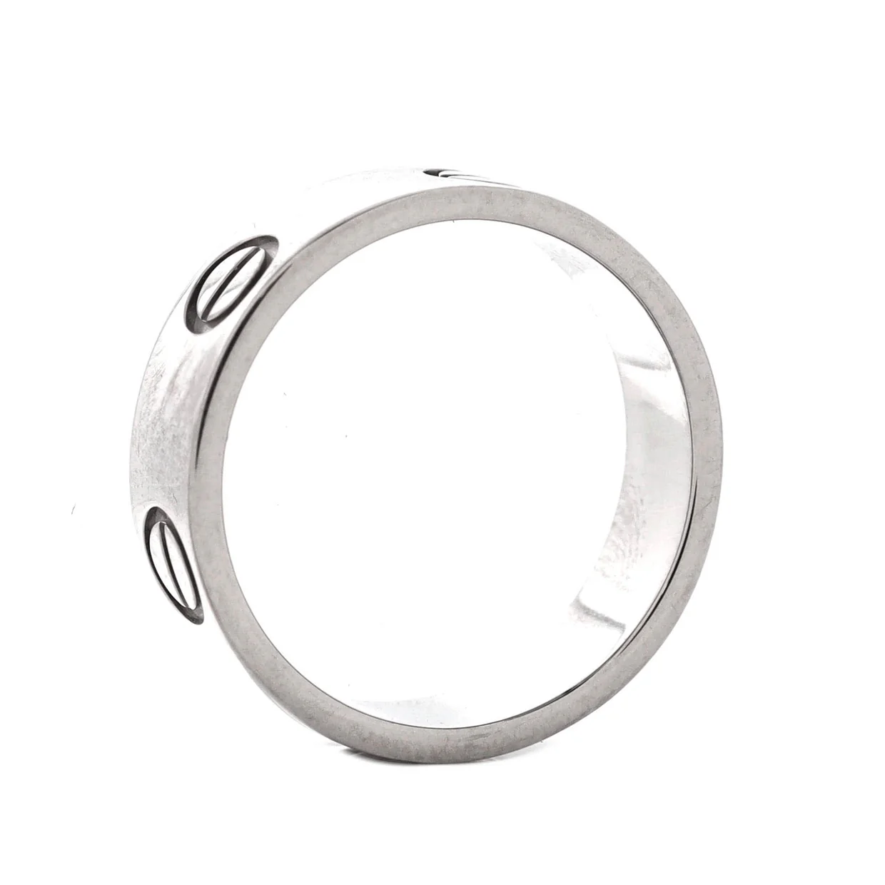 Love Band Ring 18K White Gold - Deep Luxury