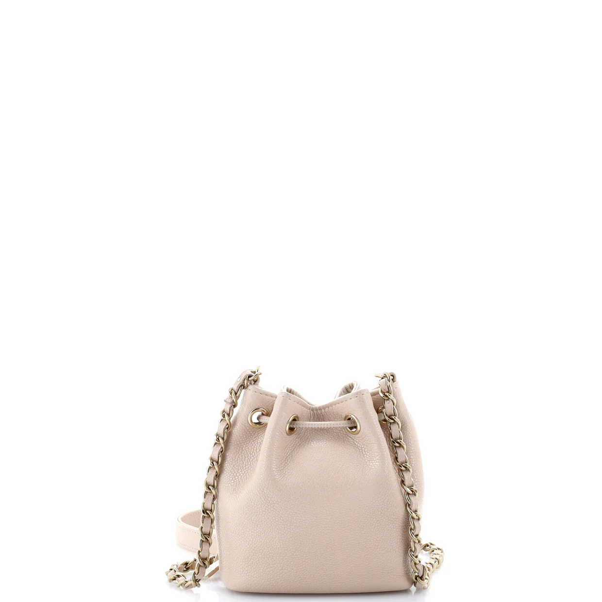 Business Affinity Drawstring Bucket Bag Quilted Caviar Mini - Deep Luxury