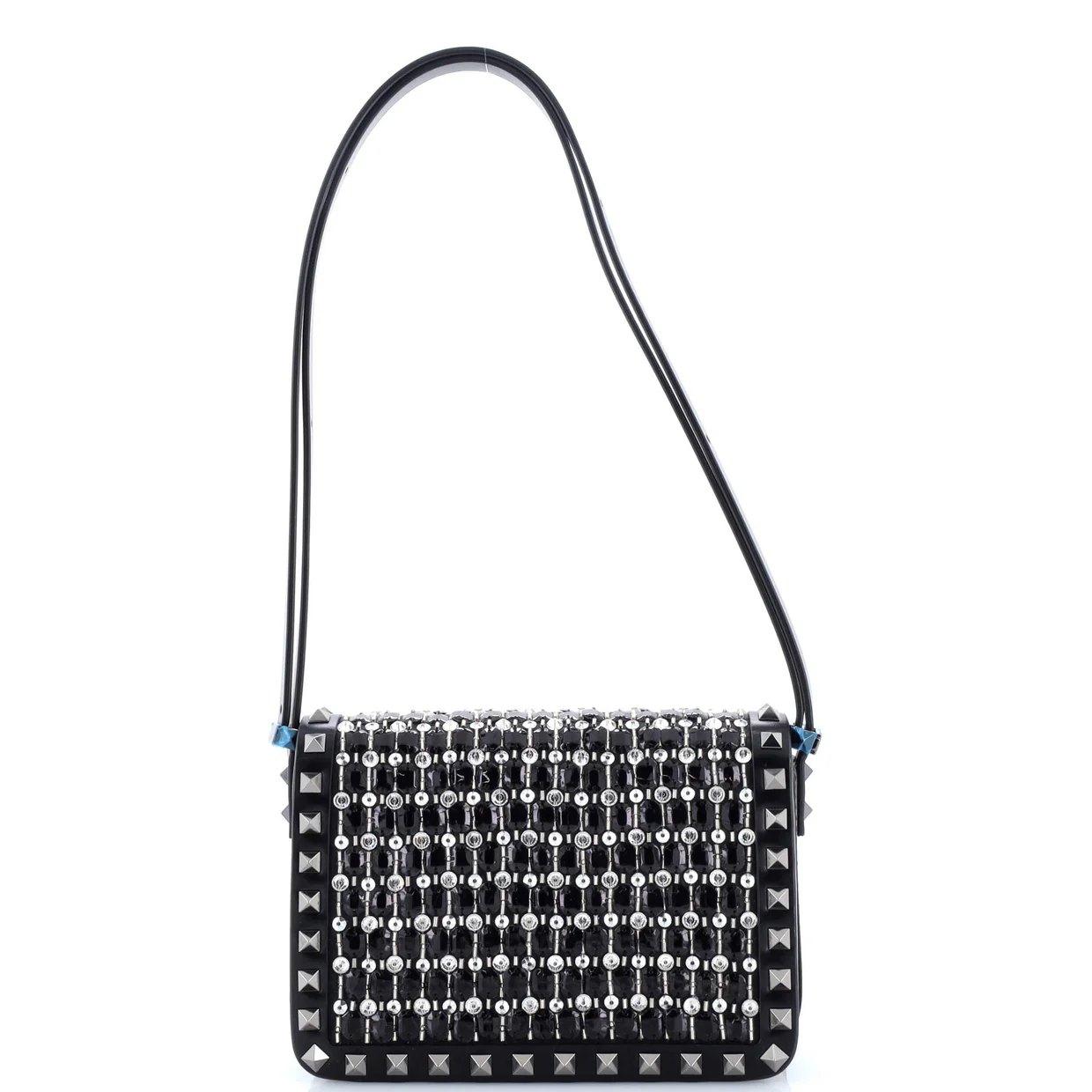 Rockstud23 Shoulder Bag Embellished Leather Small - Deep Luxury