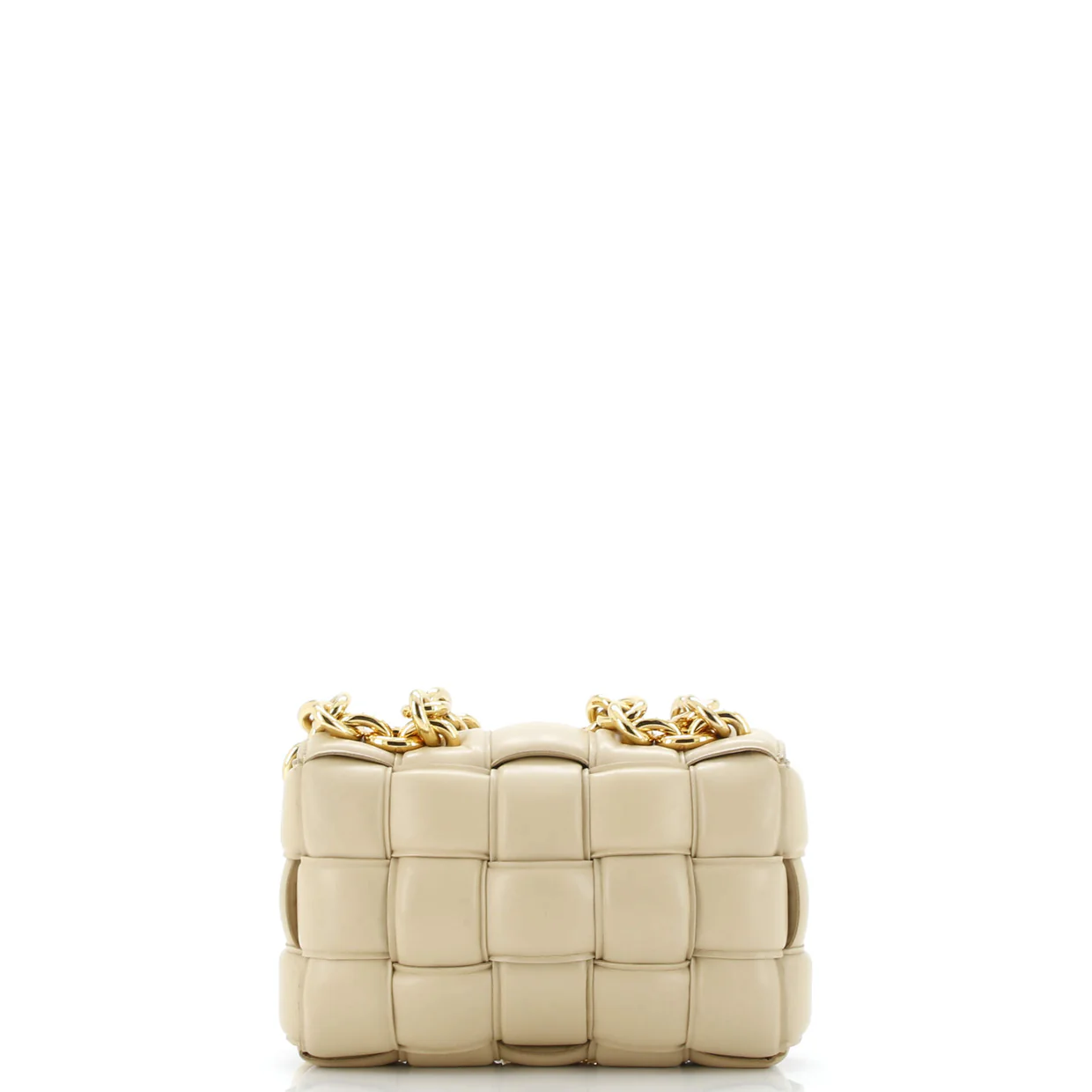 Cassette Chain Crossbody Bag Padded Maxi Intrecciato Leather - Deep Luxury