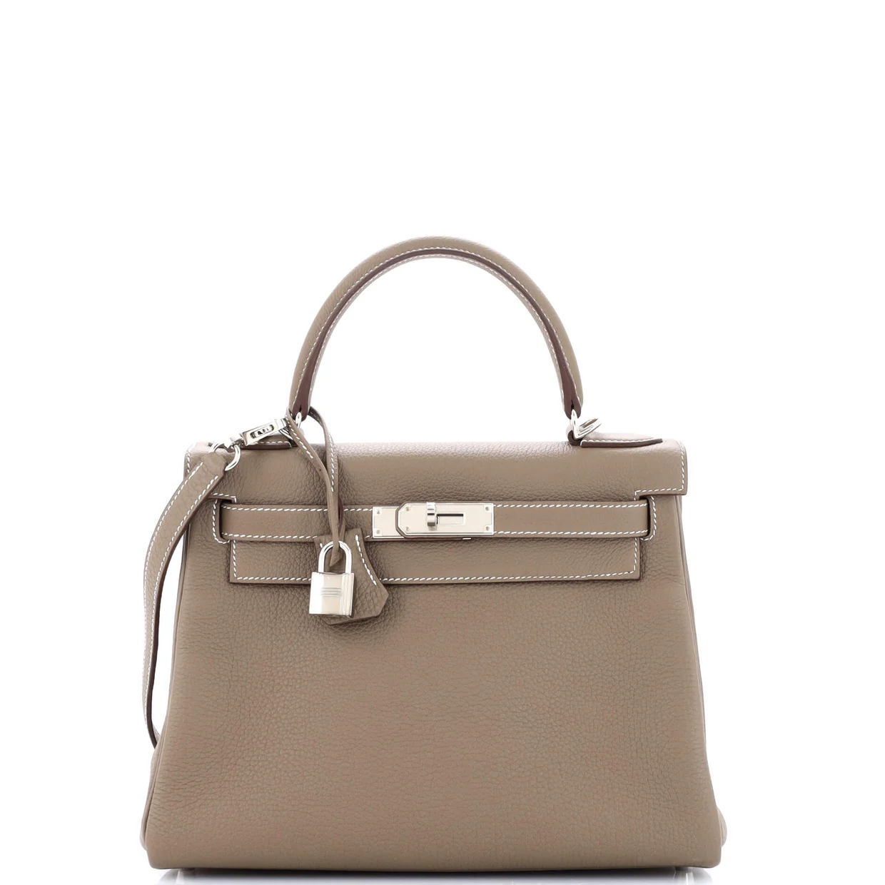 Kelly Handbag Grey Togo with Palladium Hardware 28 - Deep Luxury