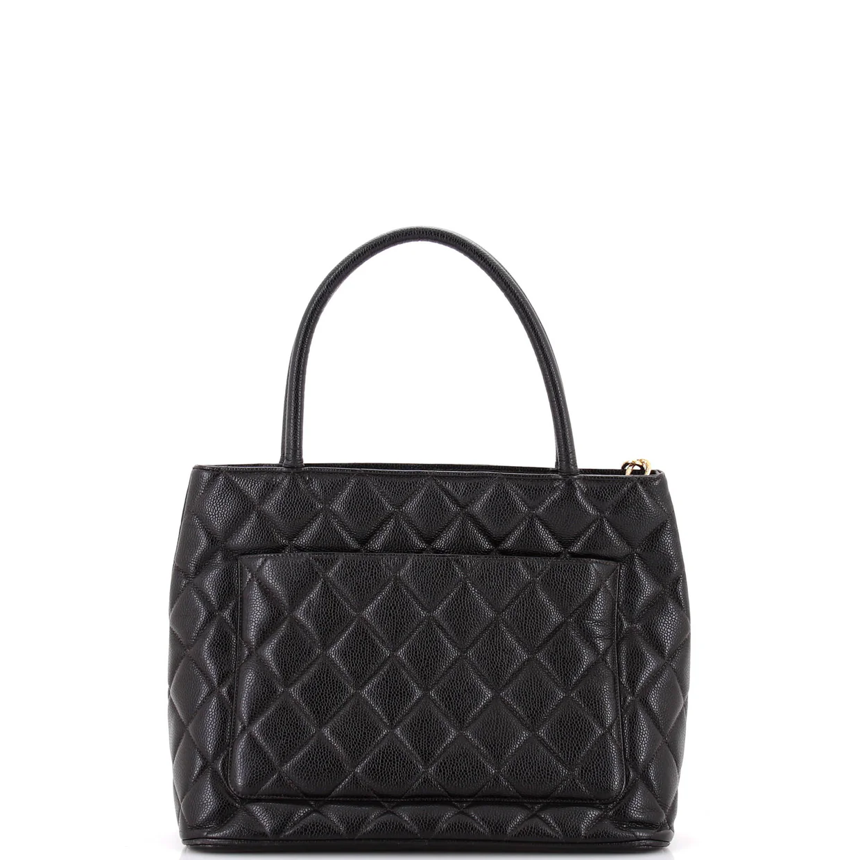 Medallion Tote Quilted Caviar - Deep Luxury