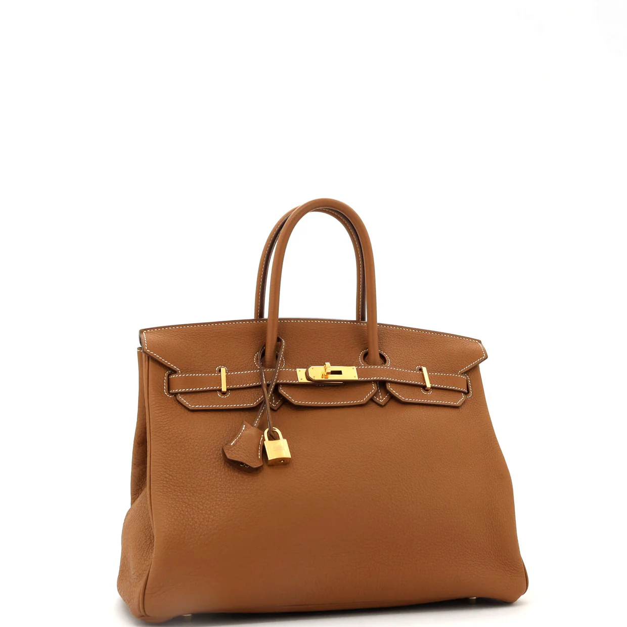 Birkin Handbag Gold Clemence with Gold Hardware 35 - Deep Luxury