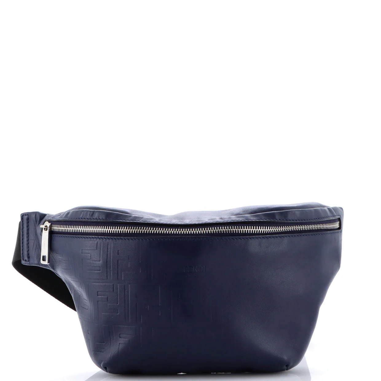Zip Waist Bag Zucca Embossed Leather - Deep Luxury