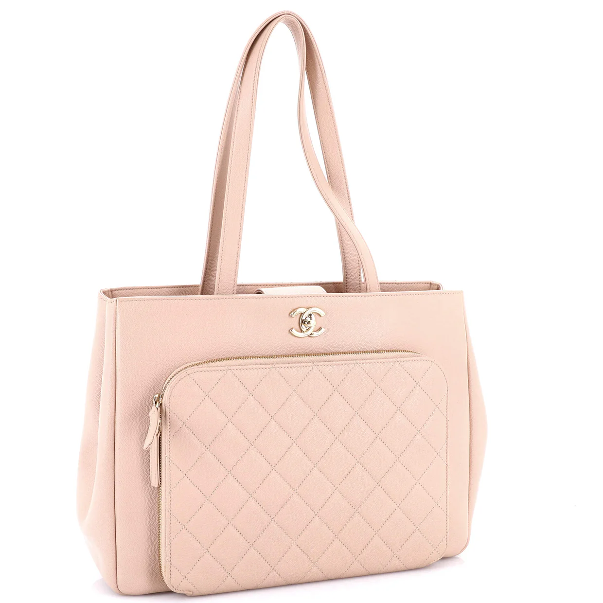 Business Affinity Tote Quilted Caviar Large - Deep Luxury