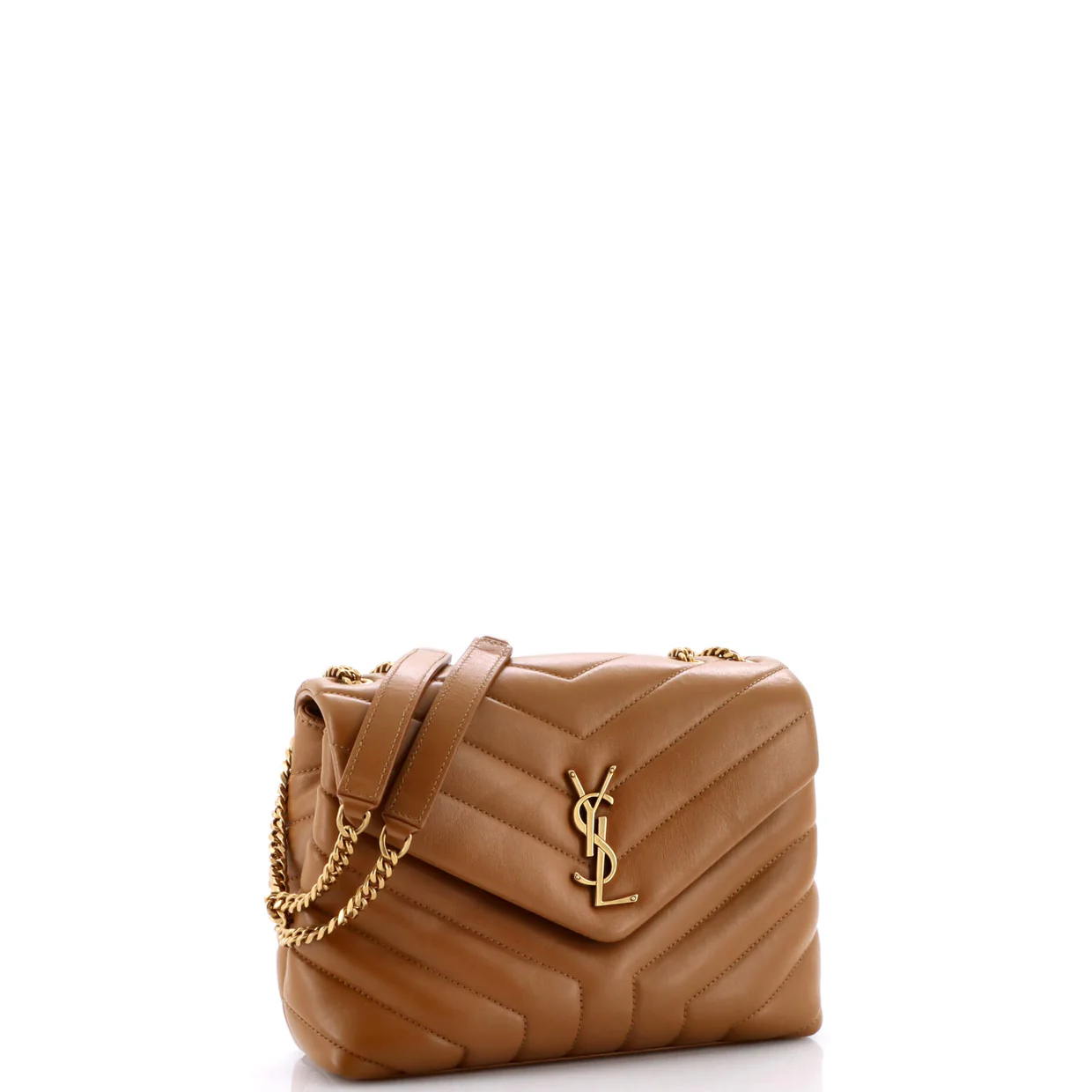 Loulou Shoulder Bag Matelasse Chevron Leather Small - Deep Luxury