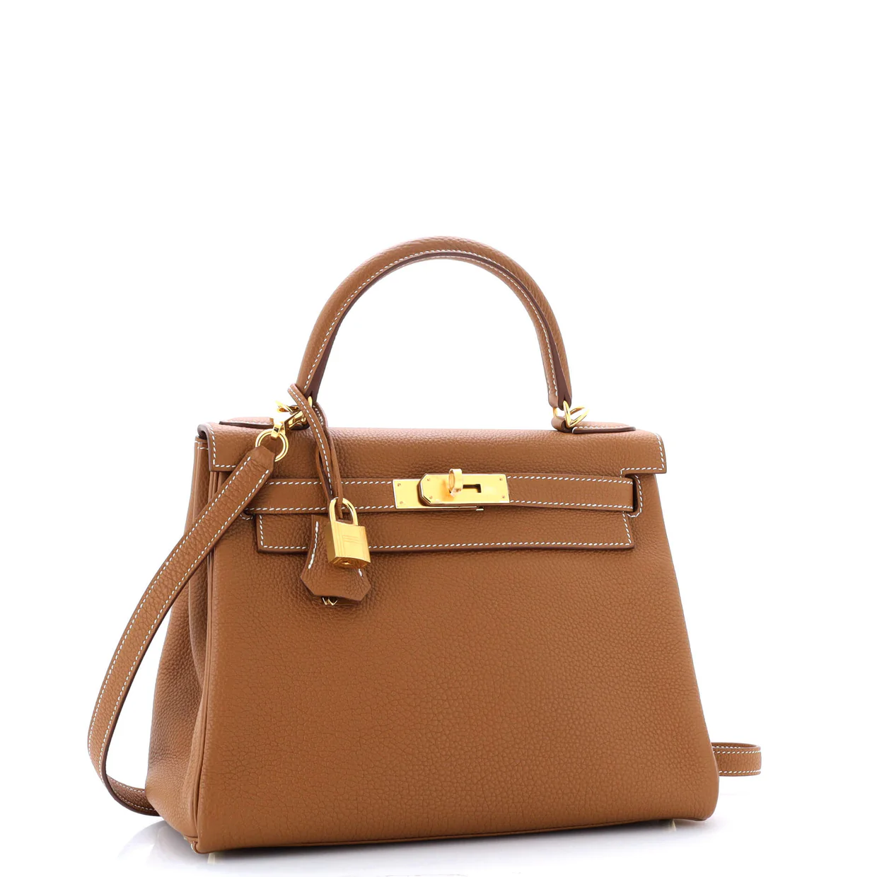 Kelly Handbag Gold Togo with Gold Hardware 28 - Deep Luxury
