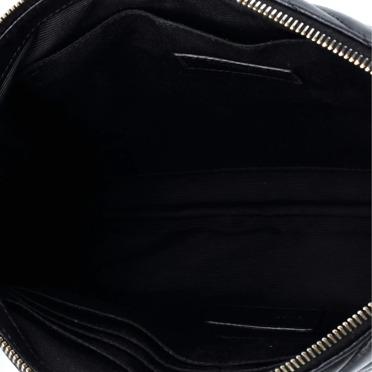 Classic Monogram Wristlet Pouch Matelasse Chevron Leather Medium - Deep Luxury