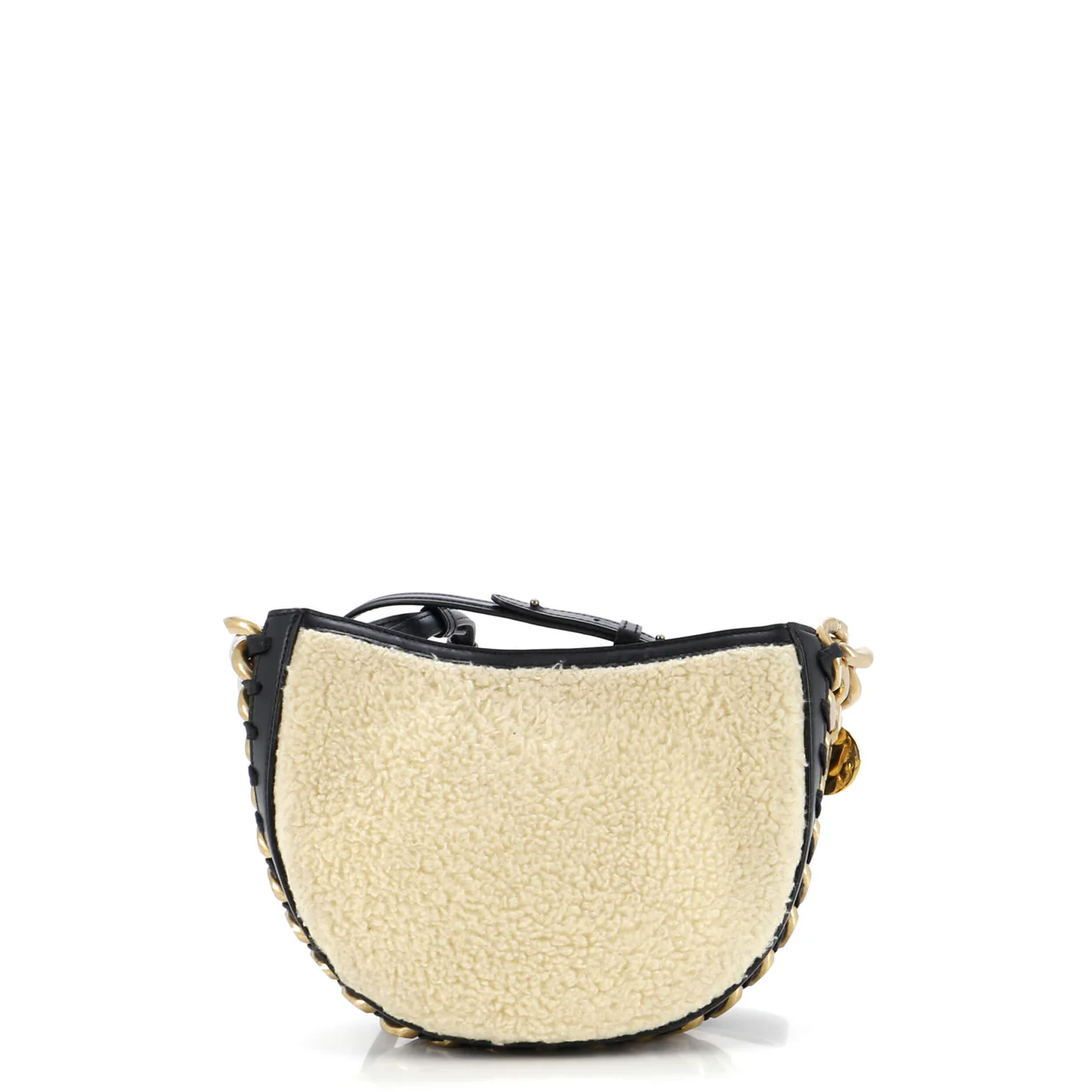 Frayme Shoulder Bag Faux Shearling and Faux Leather Small - Deep Luxury