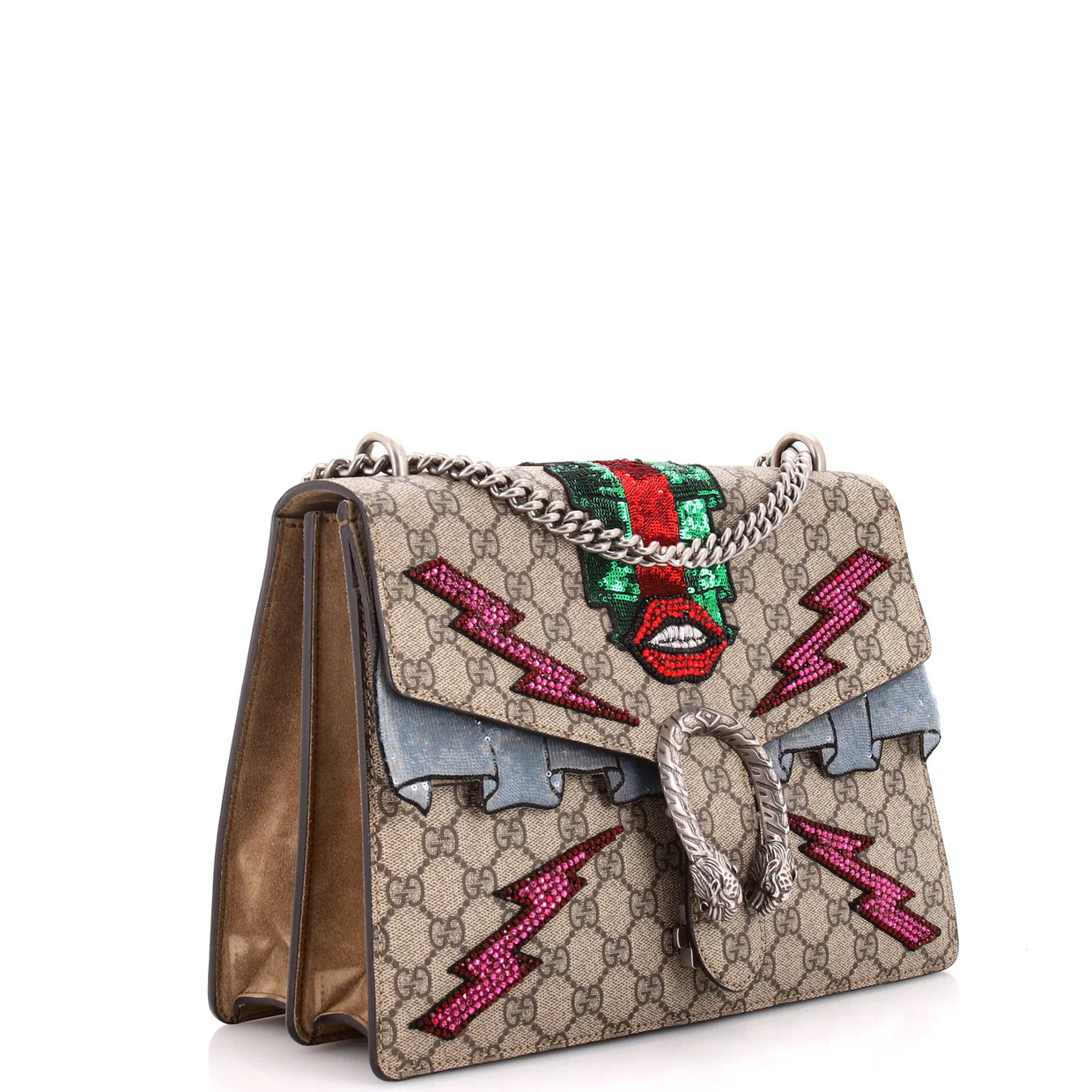 Dionysus Bag Embellished GG Coated Canvas Medium - Deep Luxury