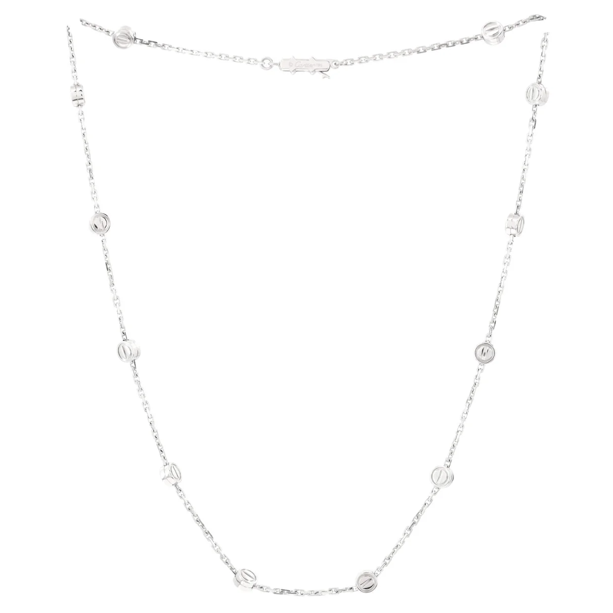 Love Station Necklace 18K White Gold - Deep Luxury