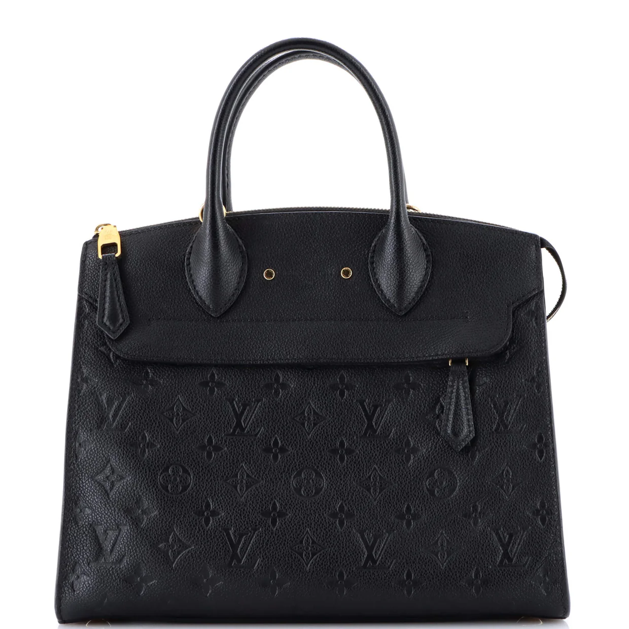 Pont Neuf Handbag Monogram Empreinte Leather MM - Deep Luxury