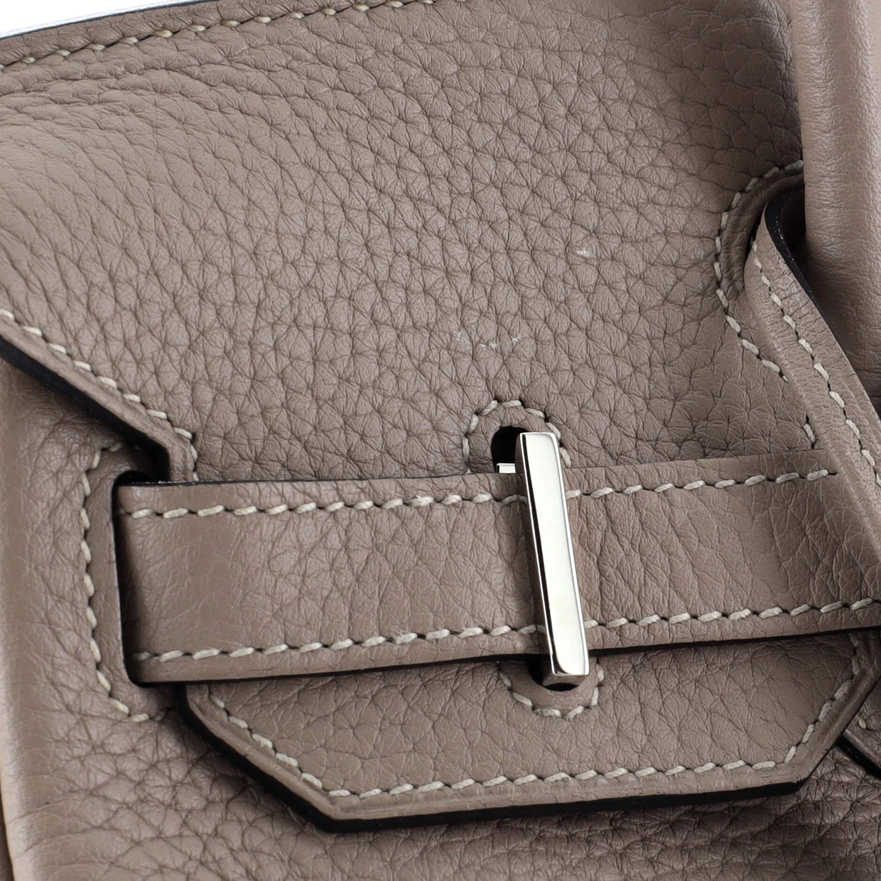 Birkin Handbag Grey Clemence with Palladium Hardware 30 - Deep Luxury