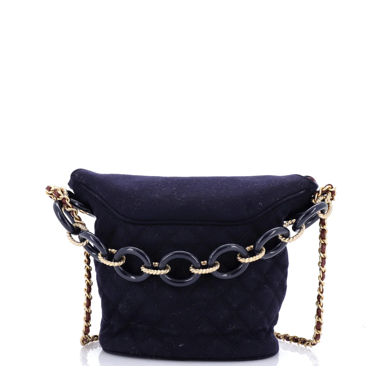 Paris-Hamburg Charms Bucket Bag Quilted Wool - Deep Luxury