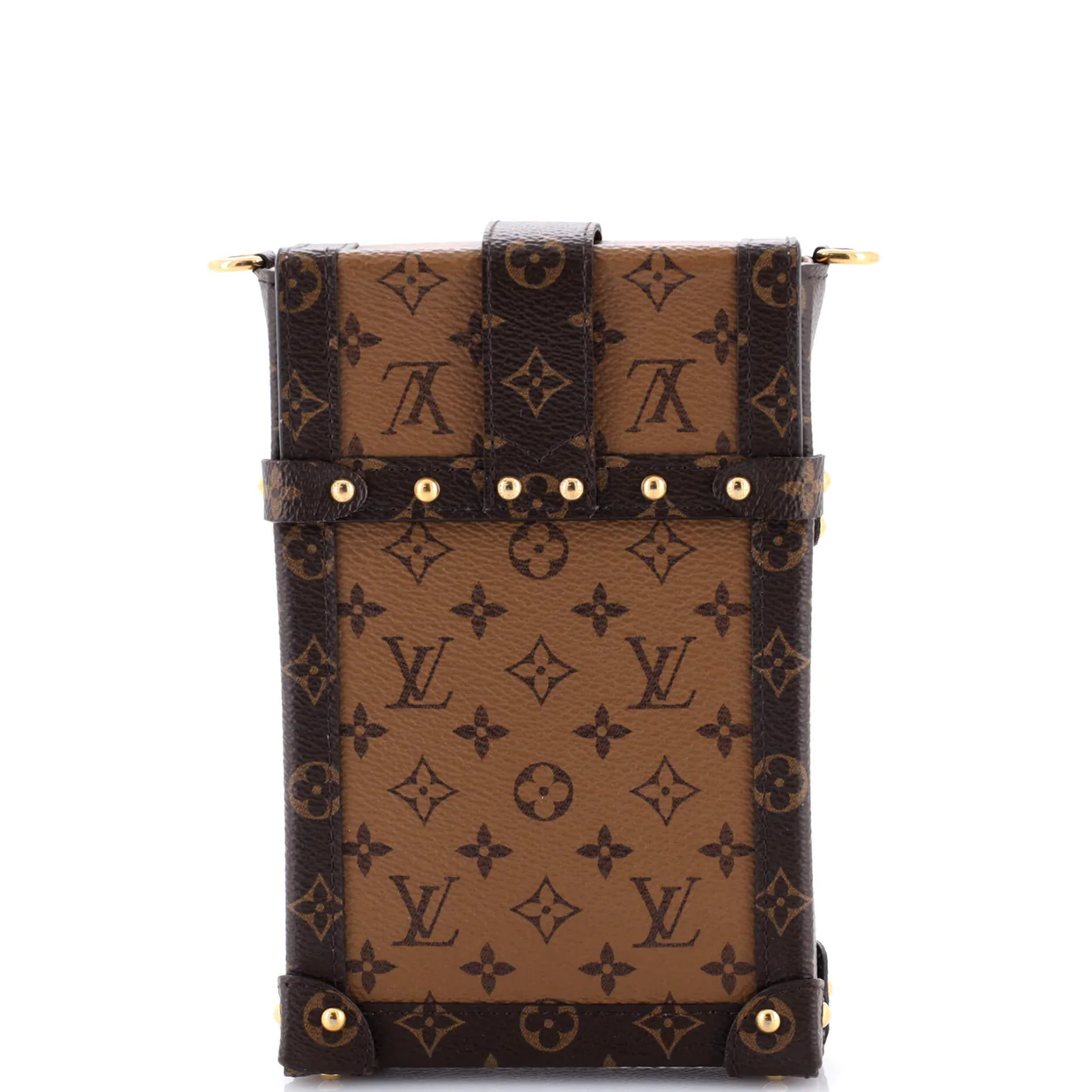 Vertical Trunk Pochette Reverse Monogram Canvas - Deep Luxury