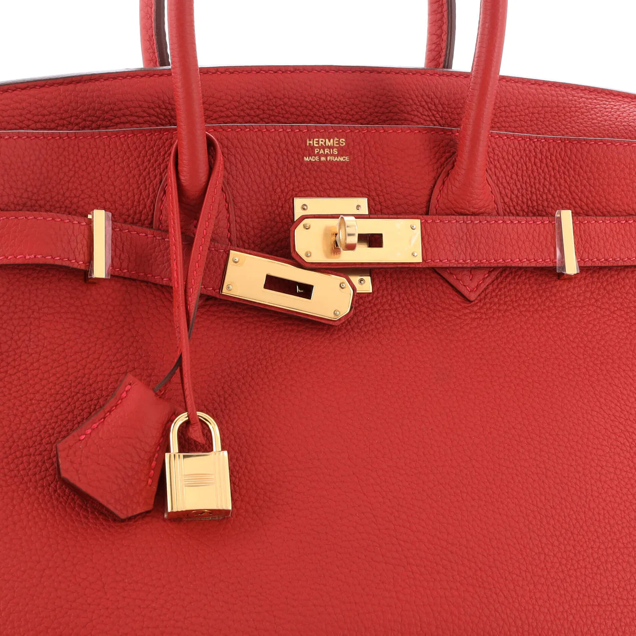 Birkin Handbag Rouge Casaque Togo with Gold Hardware 30 - Deep Luxury