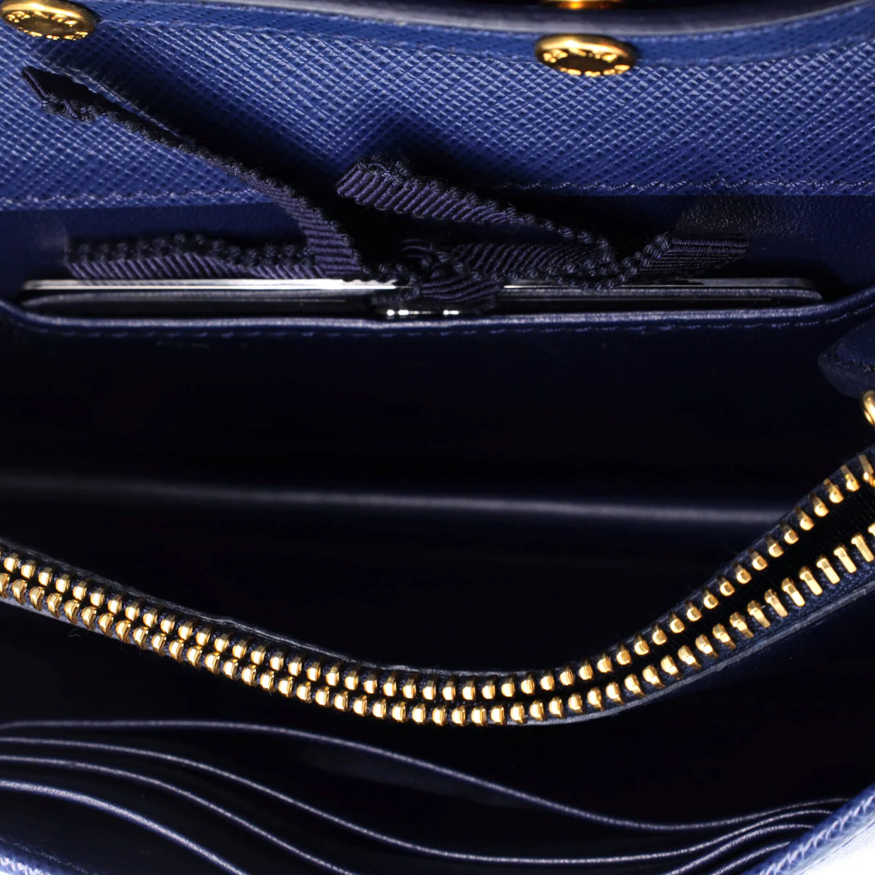 Chain Wallet Crossbody Saffiano Leather - Deep Luxury