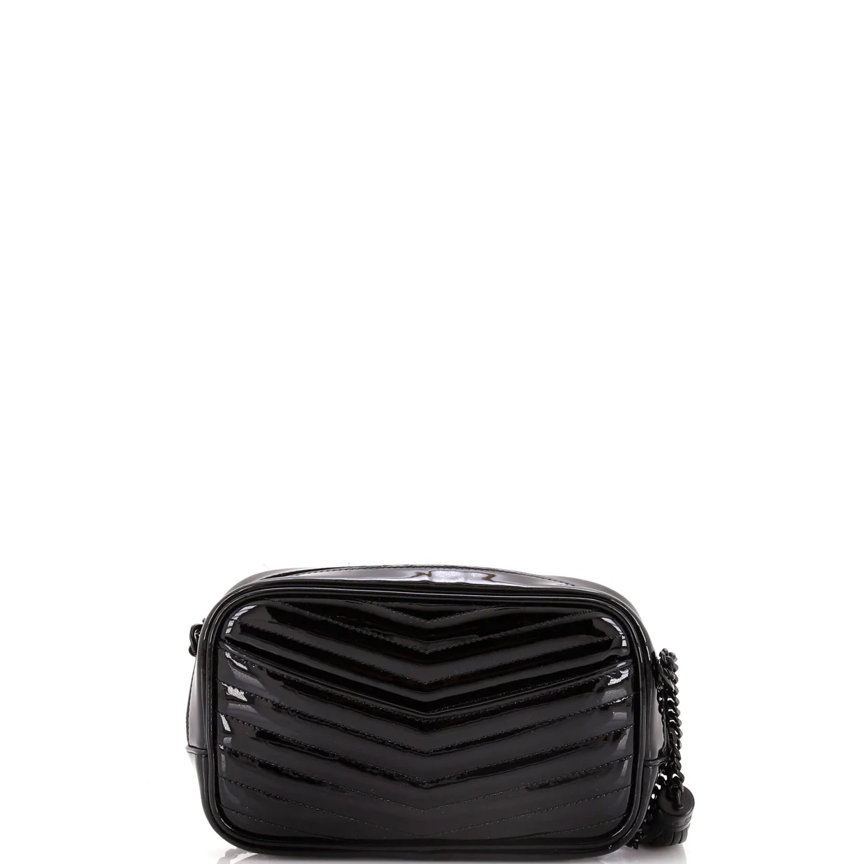 Lou Camera Bag Matelasse Chevron Patent Mini - Deep Luxury