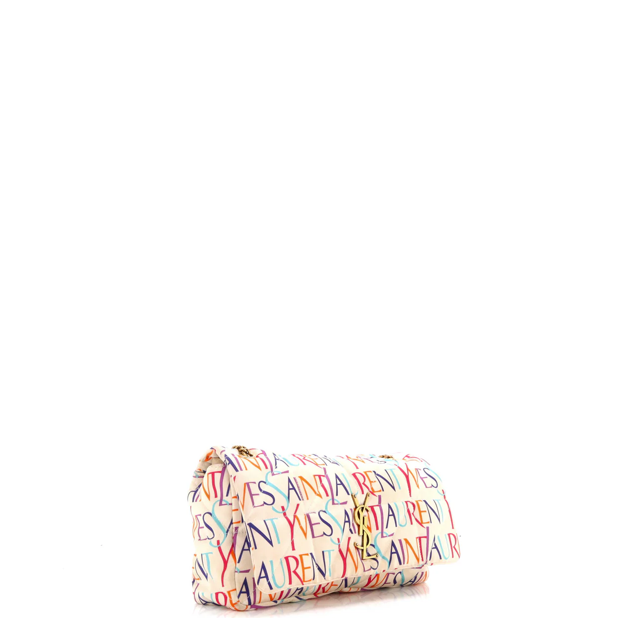 Jamie Flap Bag Quilted Printed Silk Medium - Deep Luxury