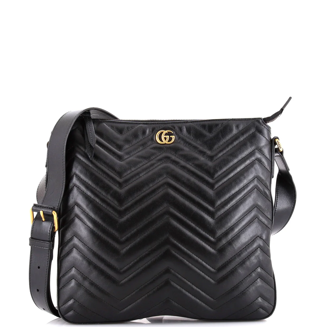 GG Marmont Zip Messenger Bag Matelasse Leather Medium - Deep Luxury