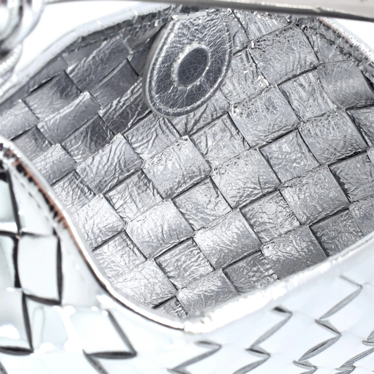 Sardine Top Handle Bag Metallic Leather Mini - Deep Luxury
