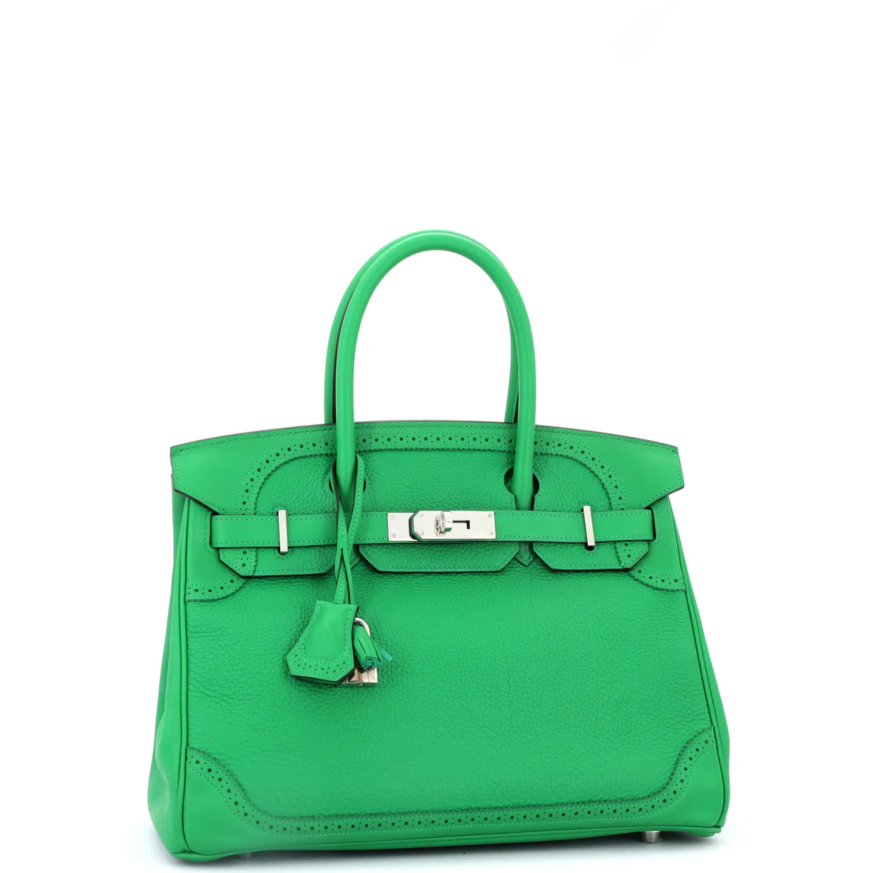 Birkin Ghillies Bag Bamboo Togo and Swift with Palladium Hardware 30 - Deep Luxury